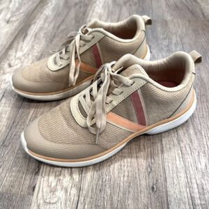 Vionic Shoes Womens Vortex Jolisa Lace Up Knit Athletic Sneakers Semolina Size 6